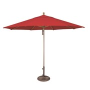 CERRAR SimplyShade Ibiza 11 ft. Sunbrella Wood &amp; Aluminum Umbrella Tangerine CE2650461